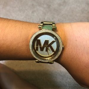 MK gold plated watch